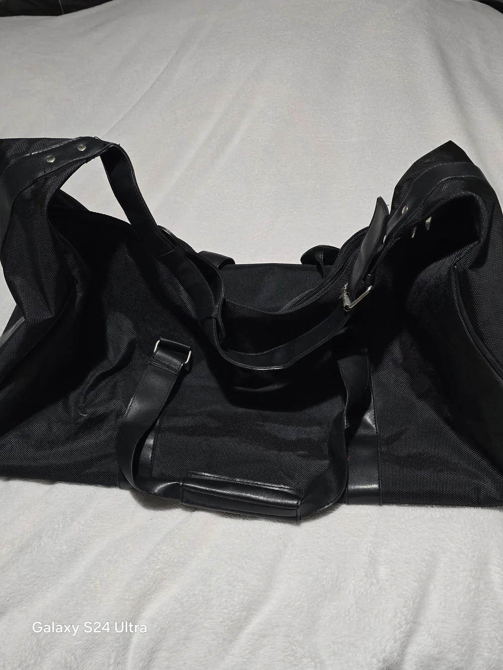 Versace Black Travel Duffel Bag for Men